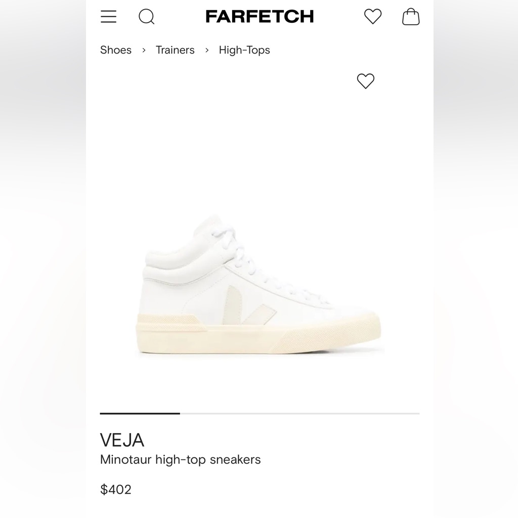 Veja White And Cream High-Top Sneakers